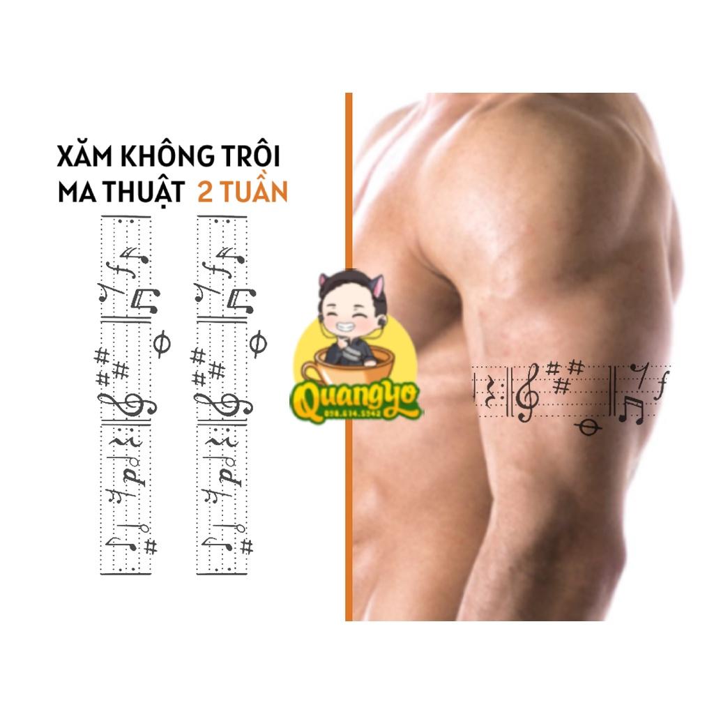 Hình xăm cuốn cánh tay, quấn cổ tay, âm nhạc, khuông nhạc, nốt nhạc, Xăm giống Inkaholic