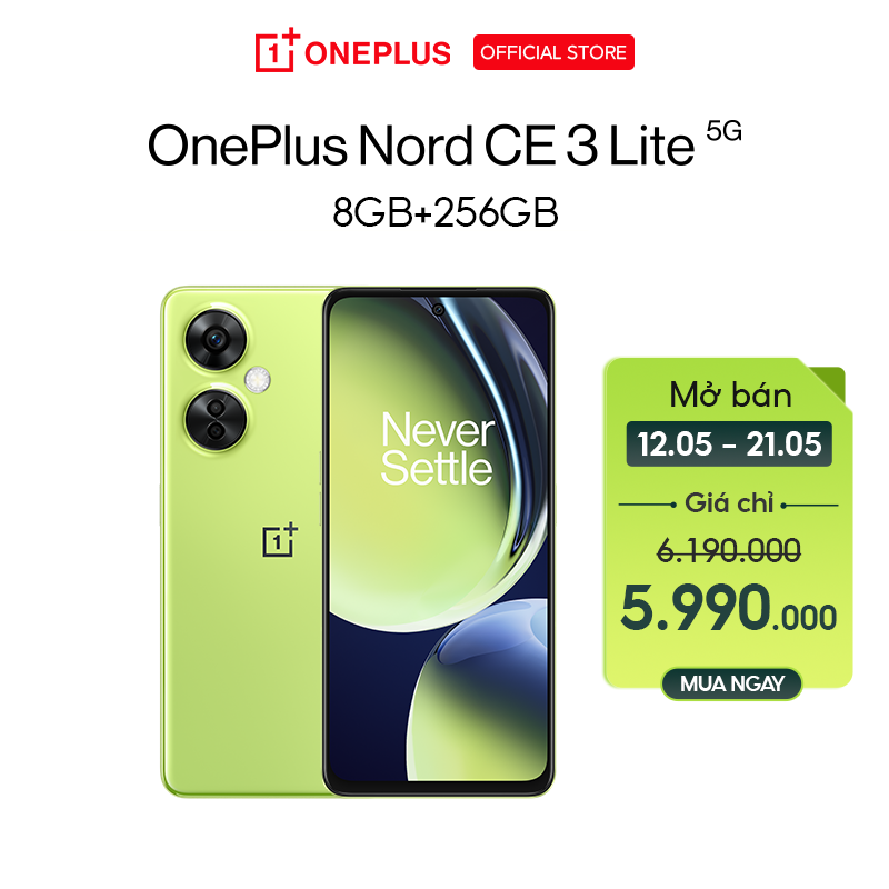 Điện Thoại OnePlus Nord CE 3 Lite | 6.72 Inch IPS LCD | 5000mAh | Snapdragon 695 5G | 8GB 256GB - Hàng Chính Hãng