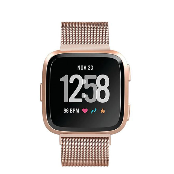 Dây đồng hồ cho Fitbit Versa lưới Rose Gold