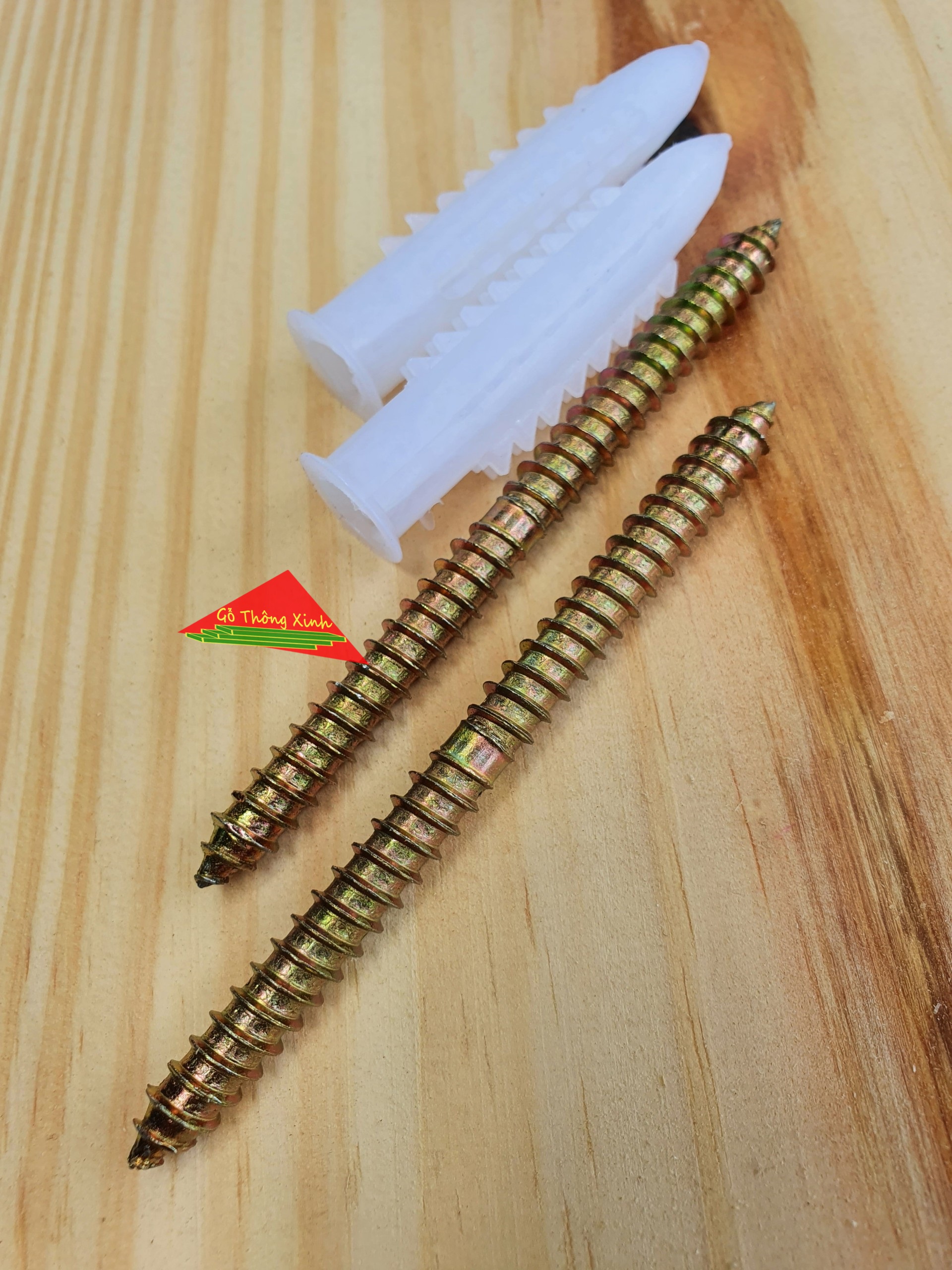 Cặp chốt đỡ kệ gỗ âm tường dài 100mm, phi 8mm kèm tắt kê giúp lắp kệ gọn gàng thẫm mỹ