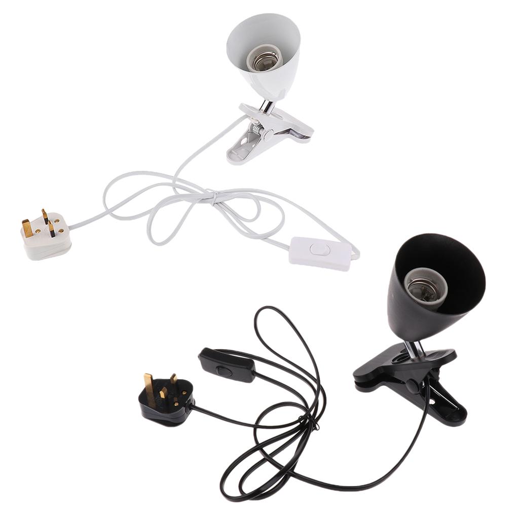 Bell Mouth E27 Base Reptile Light Bulb Holder Heat Basking Light UVB UVA Infrared Bulb Lamp Holder, UK Plug