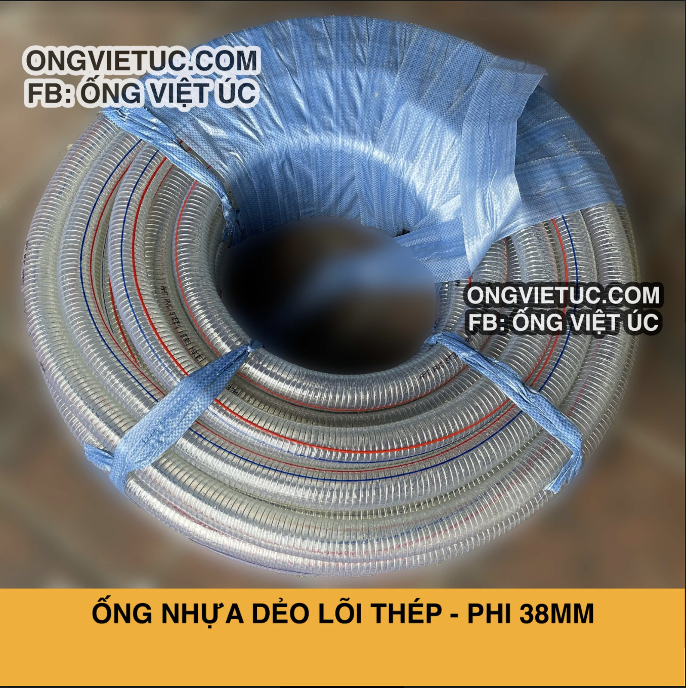 Ống nhựa lõi thép KT Việt Úc - Phi 38mm - Cuộn 50m