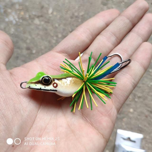 Mồi Giả Nhái Câu Lure Dạng Gỗ Cao Cấp
