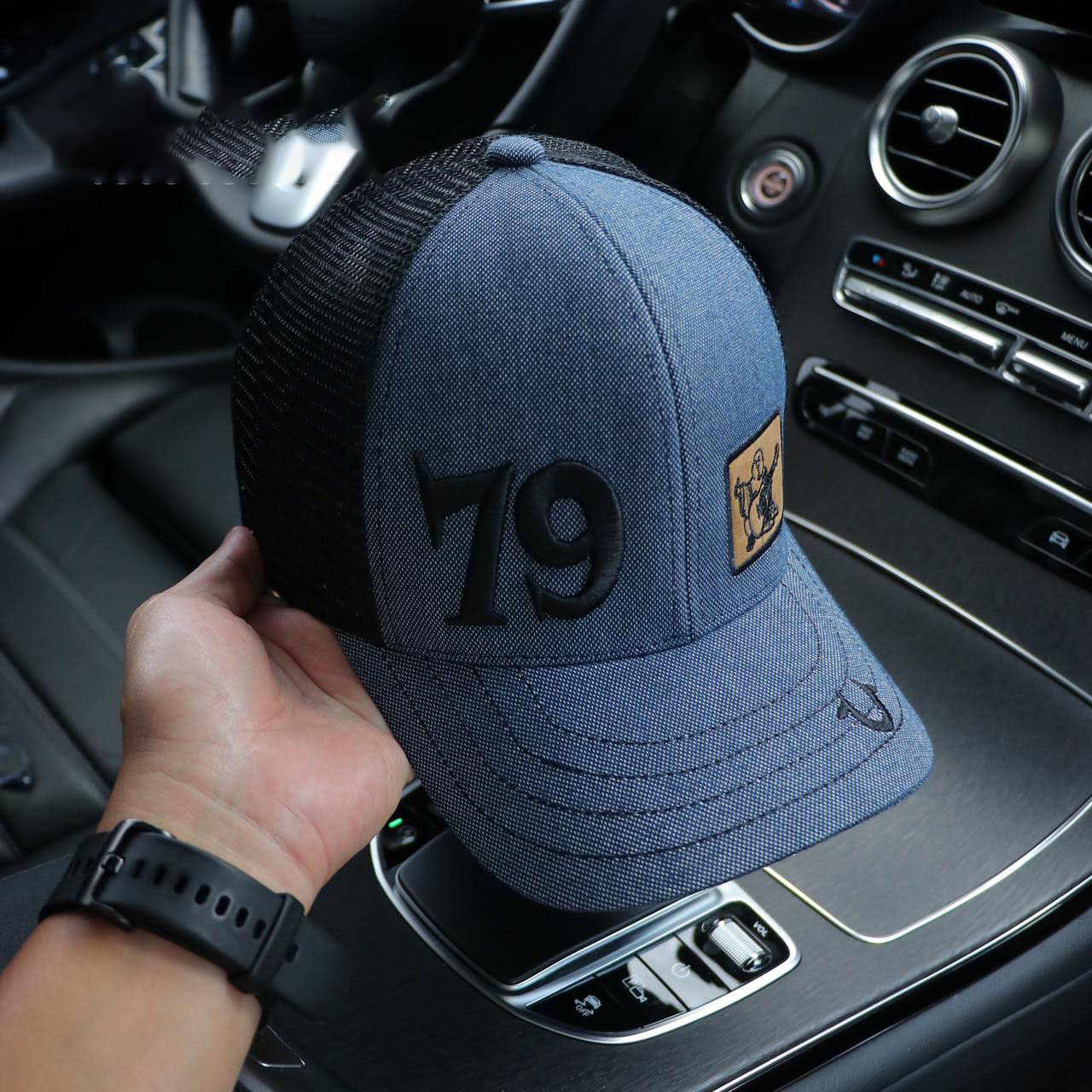 Nón kết, mũ lưỡi trai Ông Địa 79 vải kaki phối lưới form đẹp thời trang đường phố