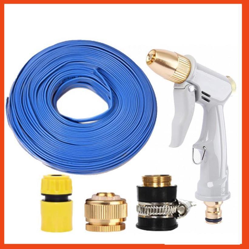 Bộ dây vòi xịt nước tưới cây rửa xe,tăng áp 3 lần, loại 7-10m 206846