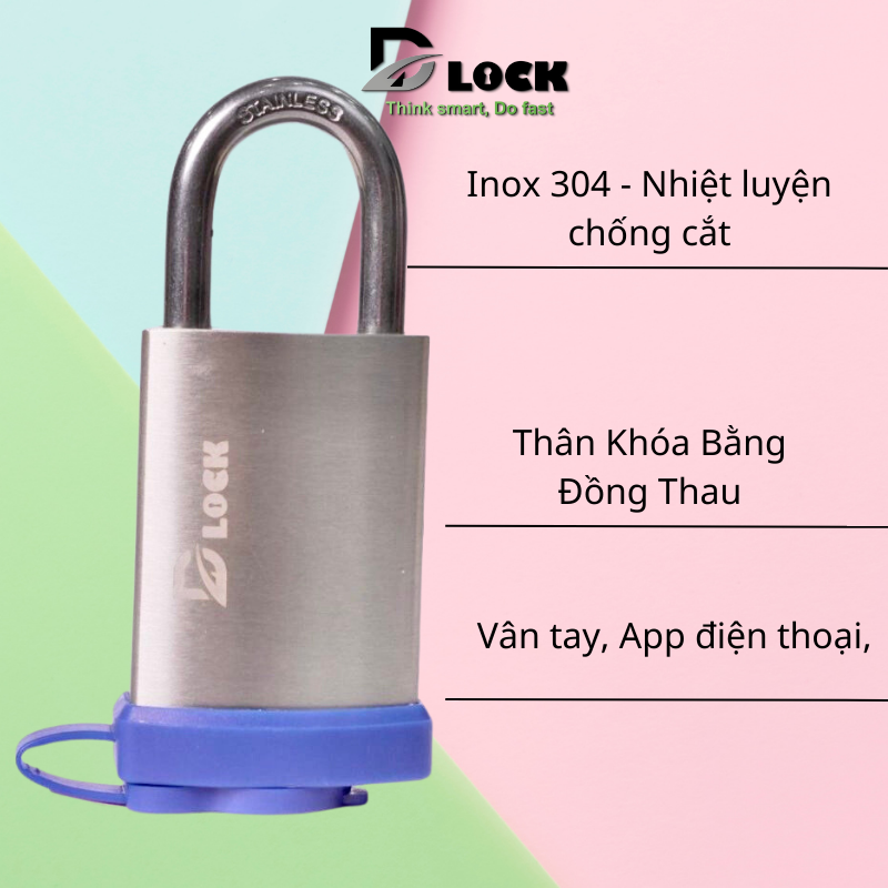 Ổ Khóa Vân Tay Điện Tử Thông Minh DLOCK DLQ1S Với 2 Chức Năng Chống Cắt Kháng Nước Cao Cho Cửa Cổng Cao Cấp, Ổ KHÓA VÂN TAY CHÍNH HÃNG