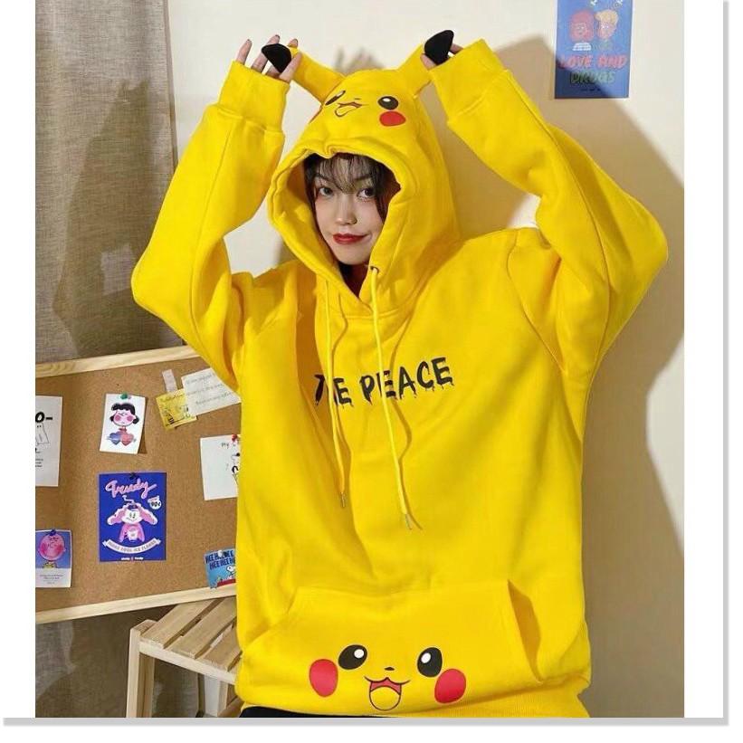 ÁO HOODIES PIKACHU NỮ SIÊU XINH SIÊU ĐÁNG YÊU FROM TO Y HÌNH 1HIT1 FASHION