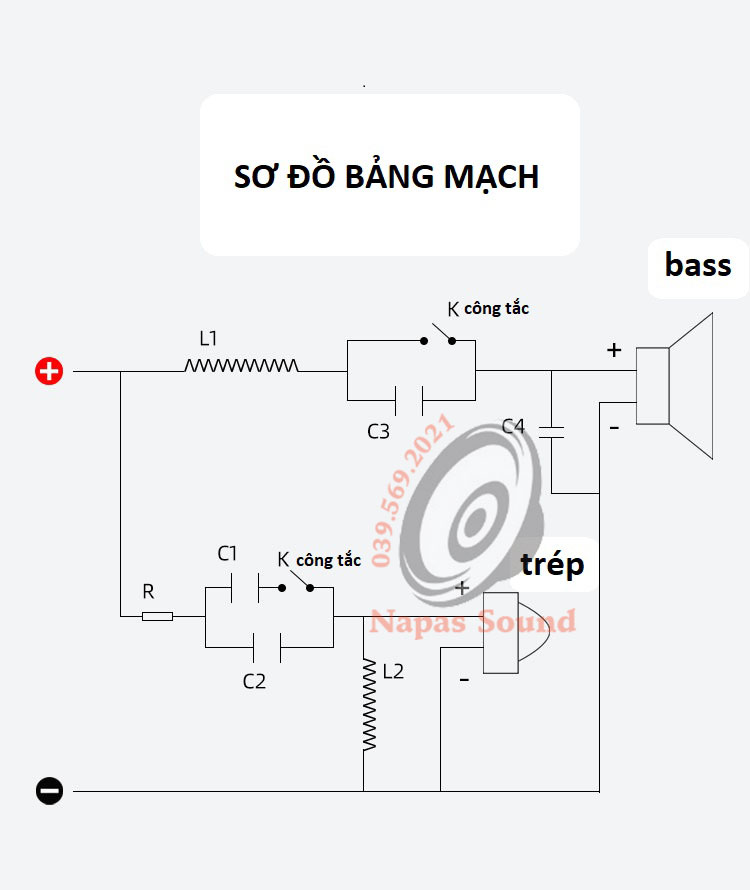 MẠCH PHÂN TẦN 2 LOA ĐA NĂNG WEAH204 - CHỈNH ĐƯỢC ÂM BASS TRÉP - PHÂN TẦN LOA BOOKSHELF