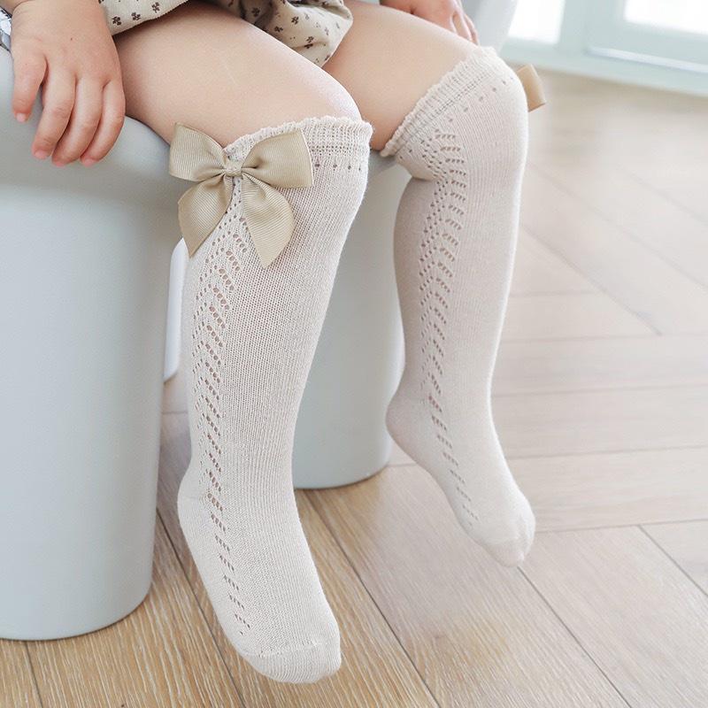 Tất/vớ cổ cao đính nơ phong cách Hàn Quốc cao cấp Nemo Baby cho bé 0-6 tuổi