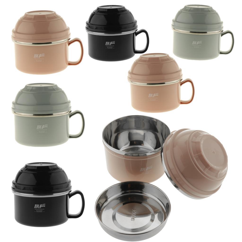 Set of 3 Stainless Steel Insulated Bento Lunch Box - 900ml Thermal Food