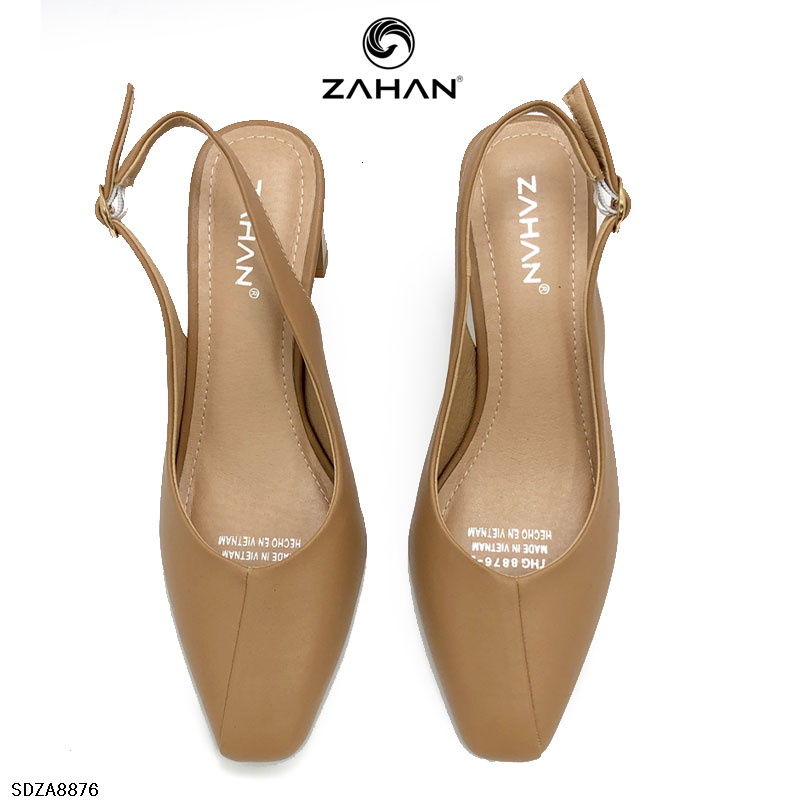 Sandal kín mũi hở hậu, mũi vuông, 7 cm SDZA8876