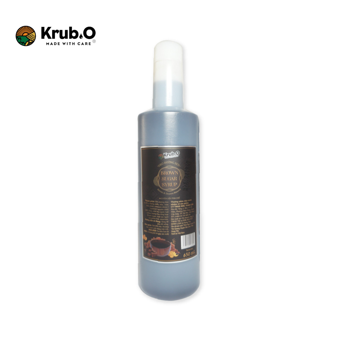 Siro Đường Đen Krub.O Chai 580ml - Nguồn nông sản thuần Việt