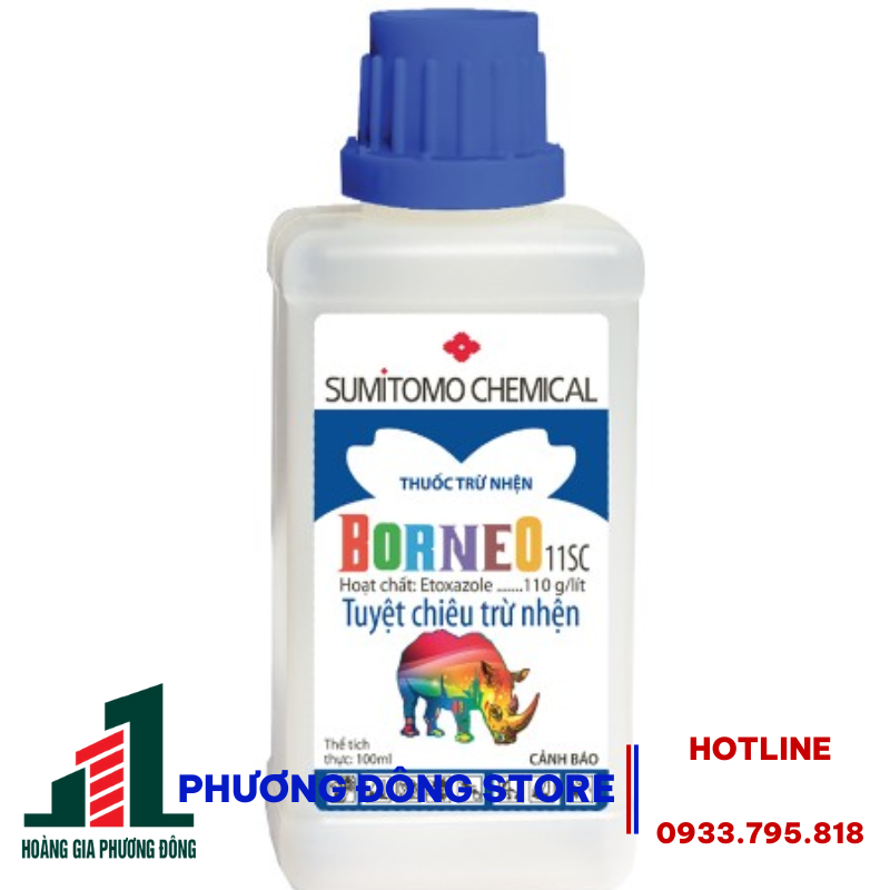 Thuốc trừ nhện Borneo 11SC - diệt nhện hại cây trồng - chai 100ml