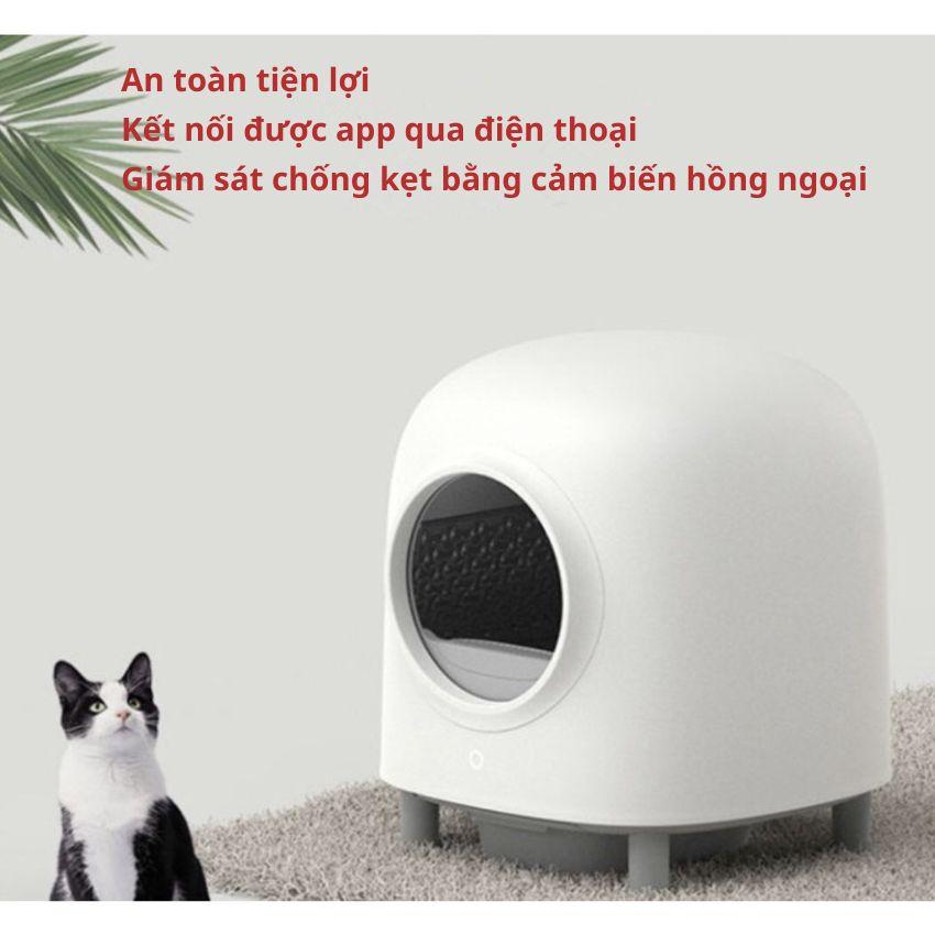 Nhà Vệ Sinh Thông Minh Minion Cho Mèo Dùng App, Lồng Dọn Phân Tự Động Cho Thú Cưng