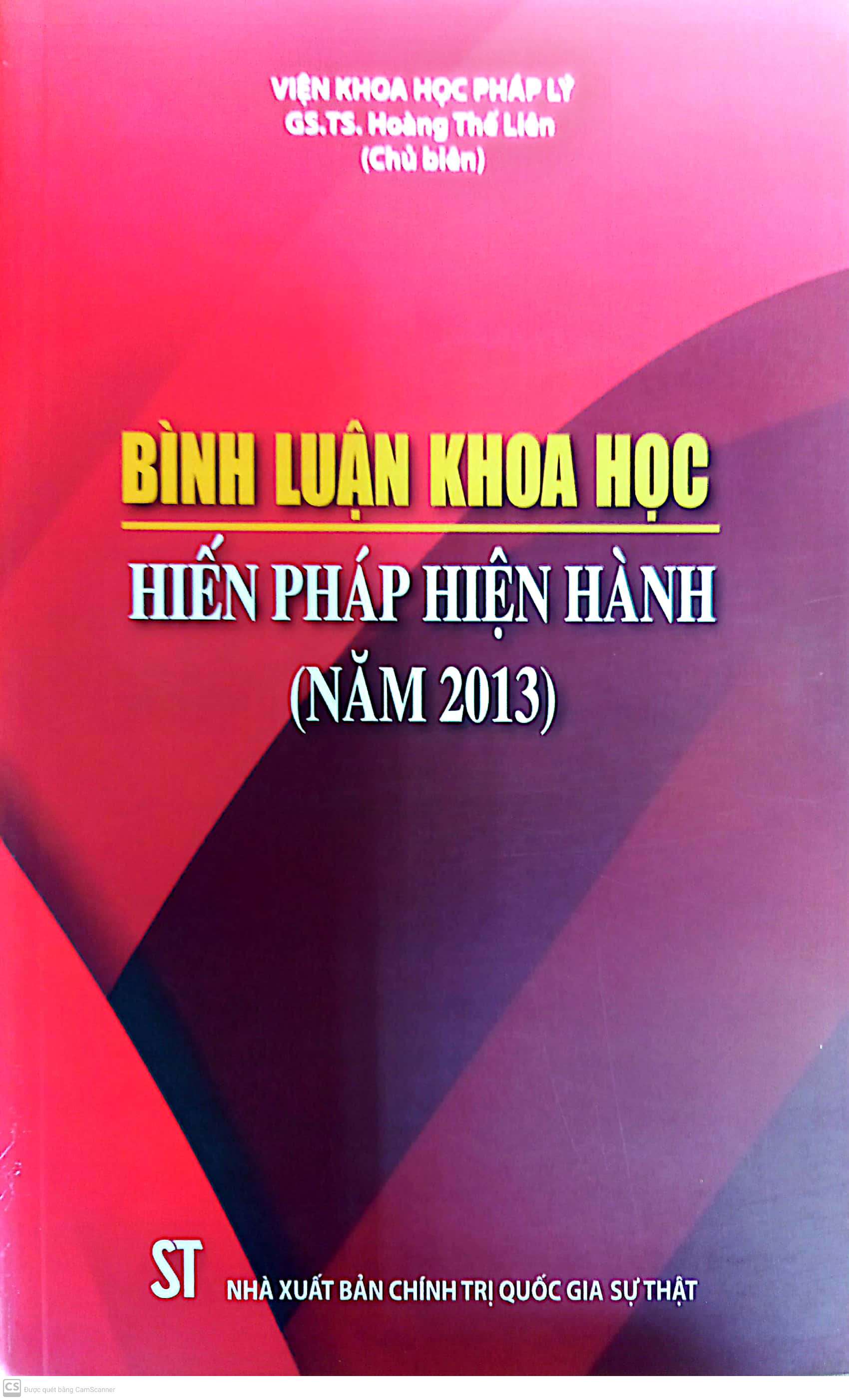 Bình luận khoa học hiến pháp hiện hành (năm 2013)