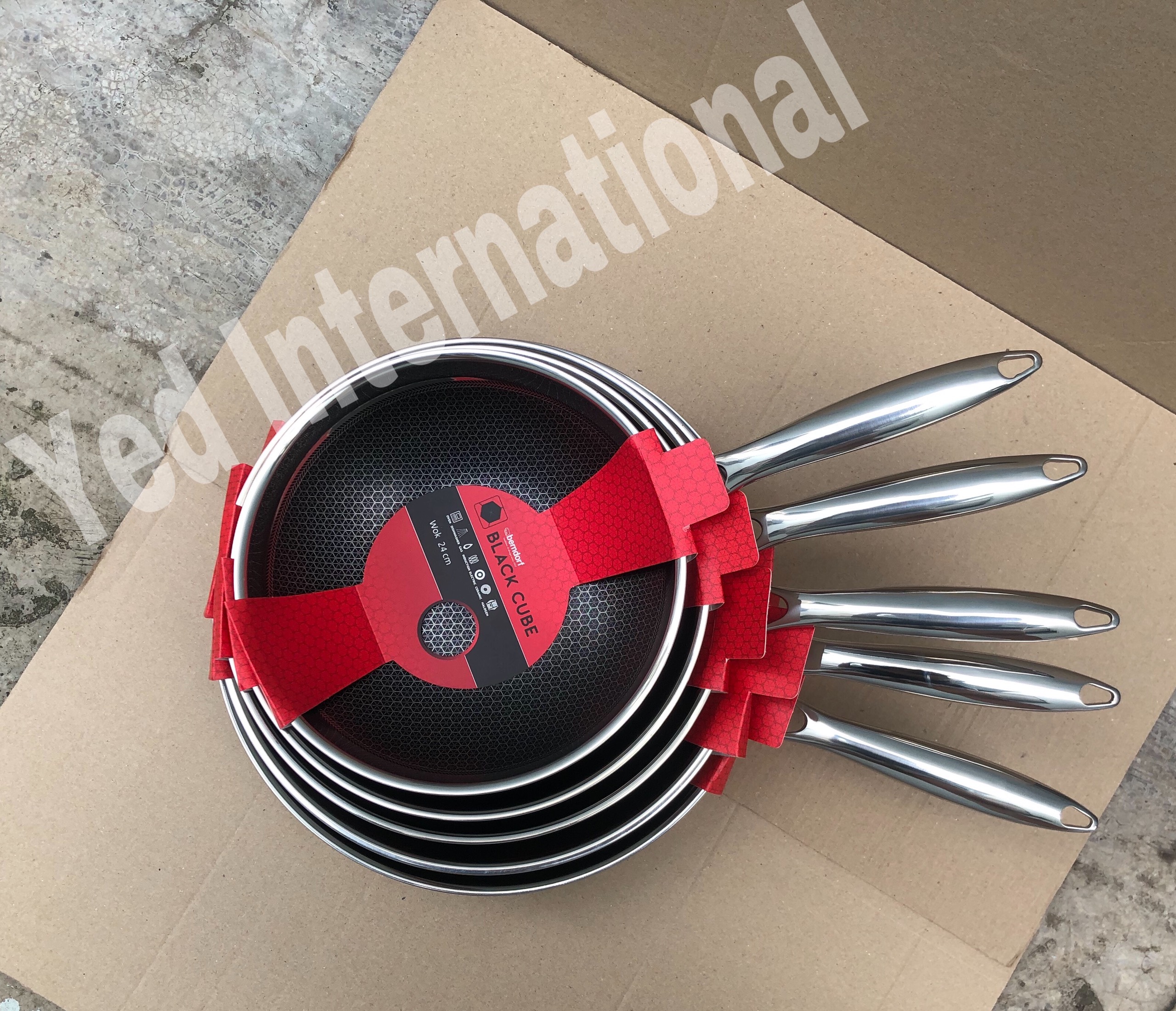 Chảo Chống Dính Inox 304 Cao Cấp Sâu Lòng Công Nghệ BlackCube Thương Hiệu Berndorf Nonstick STainless Steel Fry Wok