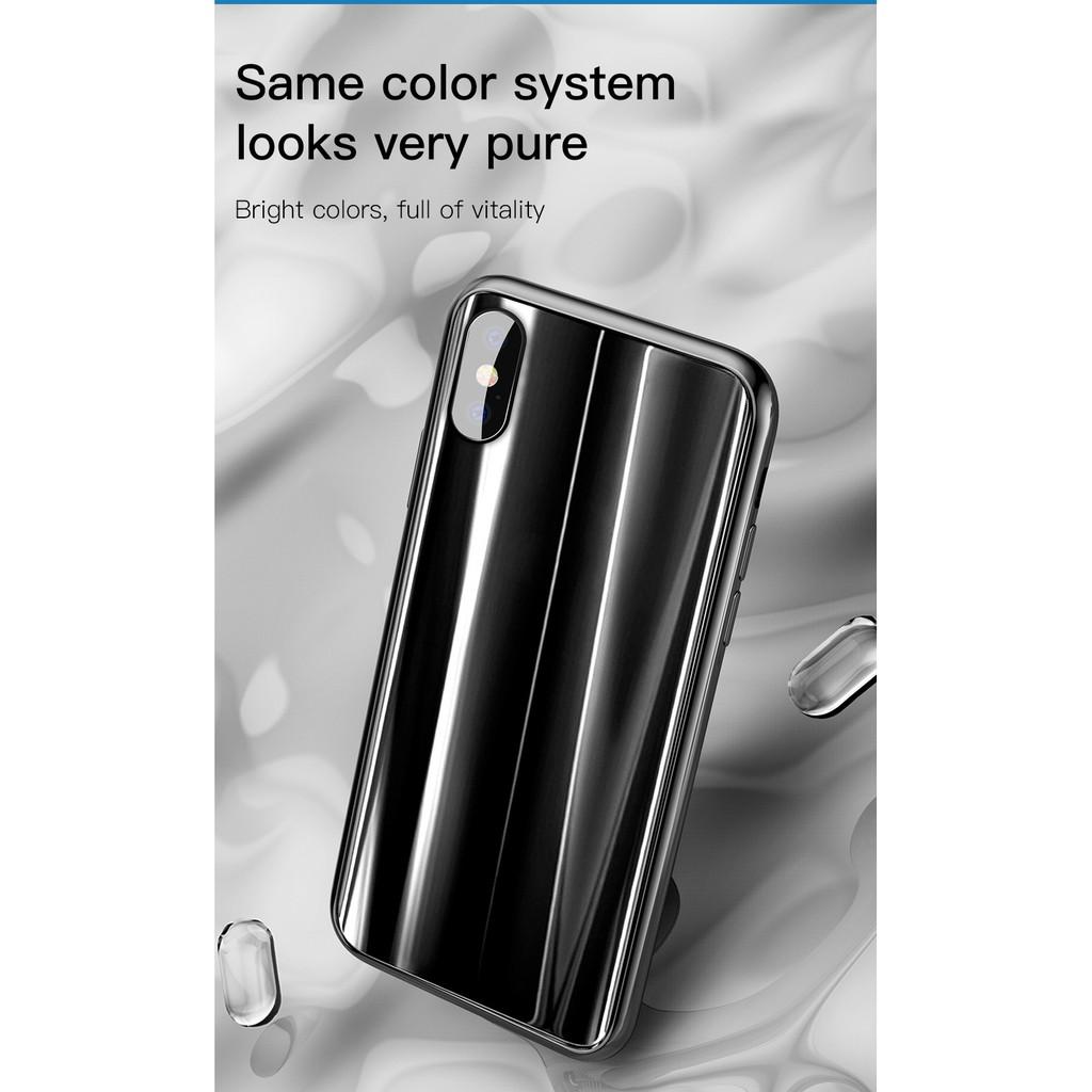 Ốp lưng dành cho iPhone X kính tráng gương 3D Sparkling chính hãng Baseus