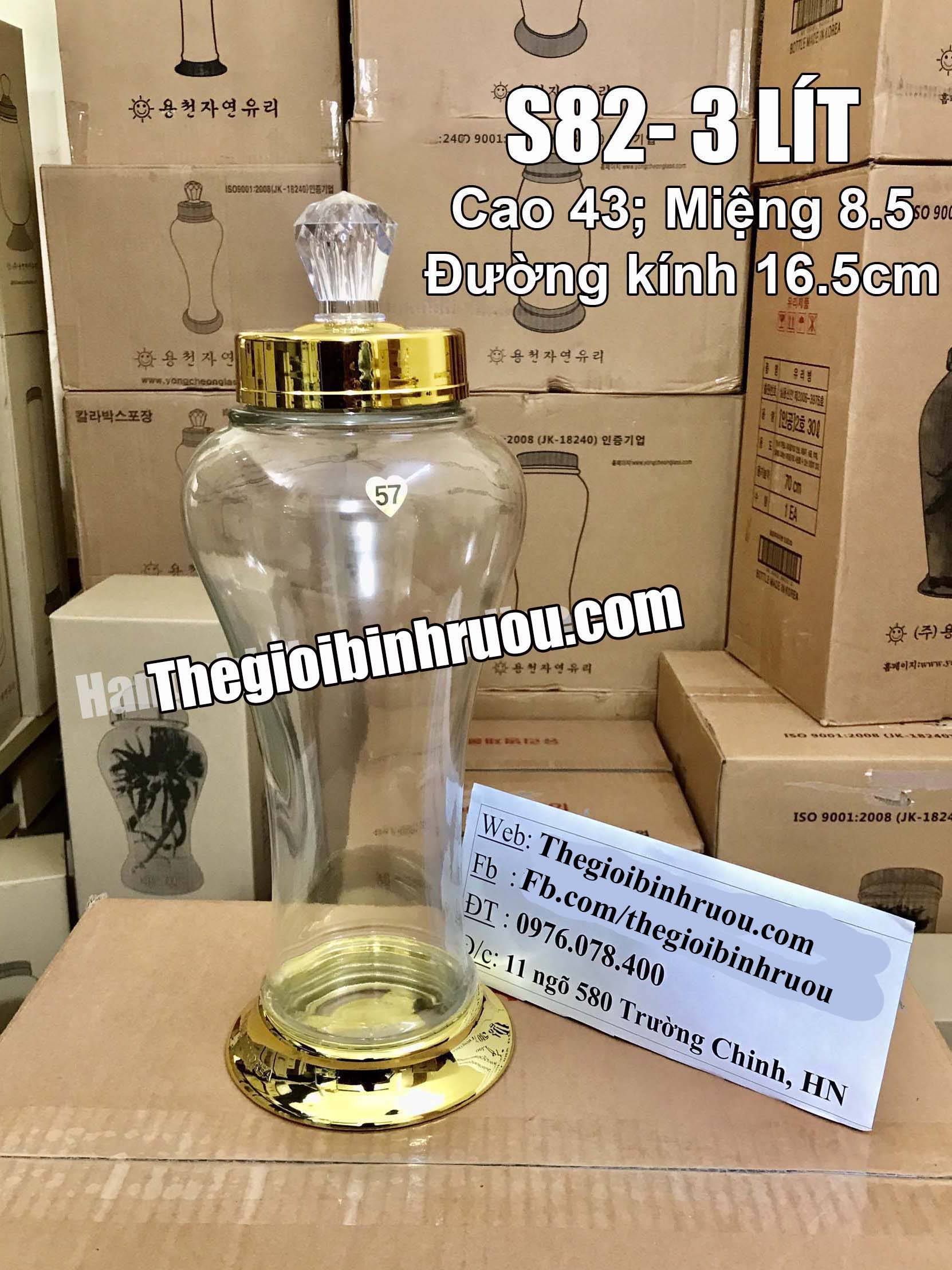 Bình thủy tinh ngâm sâm Hàn Quốc 3,5 lít