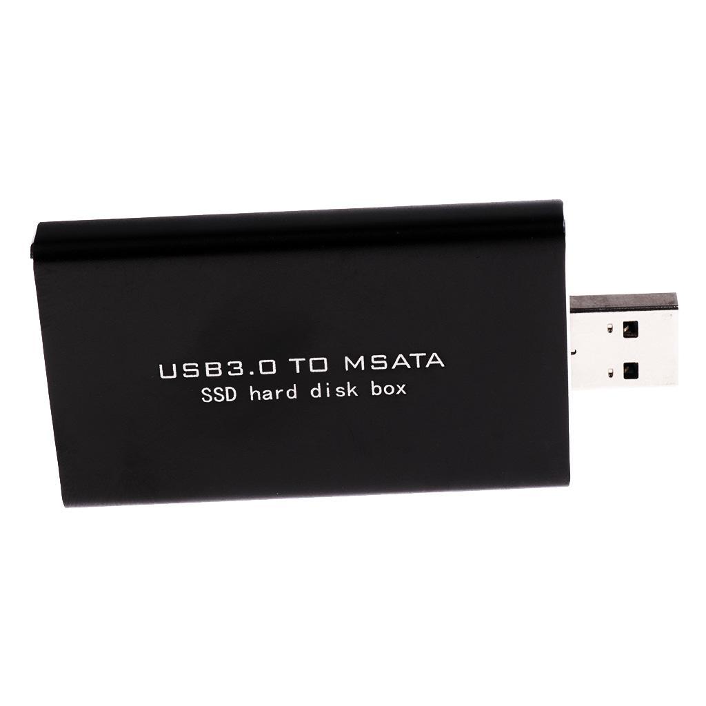2pcs mSATA to USB3.0 SSD Enclosure Adapter Case Plug & Play Cover Box