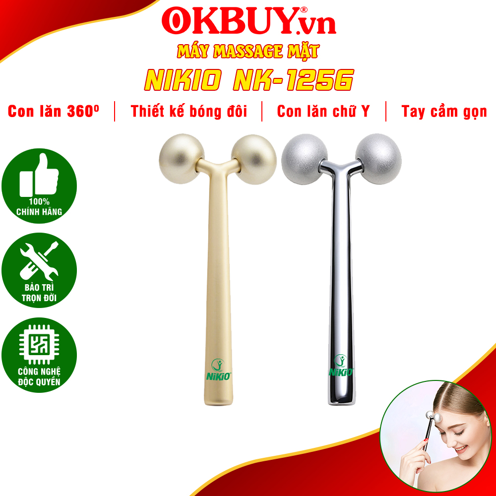 Con Lăn Massage Nâng Cơ Mặt 3D Tạo Cầm Vline Nikio NK-125G - Không Dùng Điện