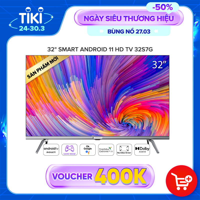 Android SMART TV Coocaa 32 inch - Model 32S7G Android 11.0 (Model 2020) - Hàng chính hãng