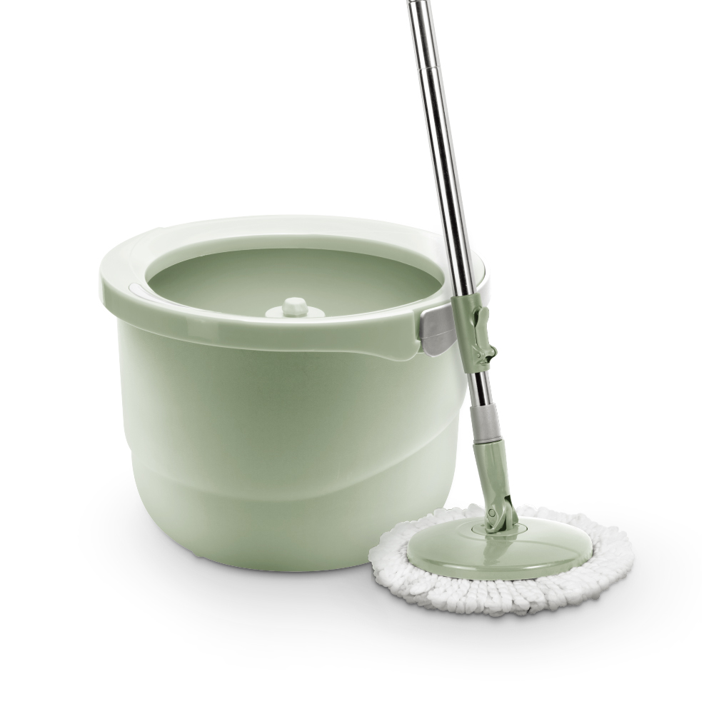 Bộ cây lau nhà Lock&amp;Lock ETM498MITS2 SPIN MOP - Hàng chính hàng, xoay 360 độ và tặng kèm 3 bông lau - JoyMall