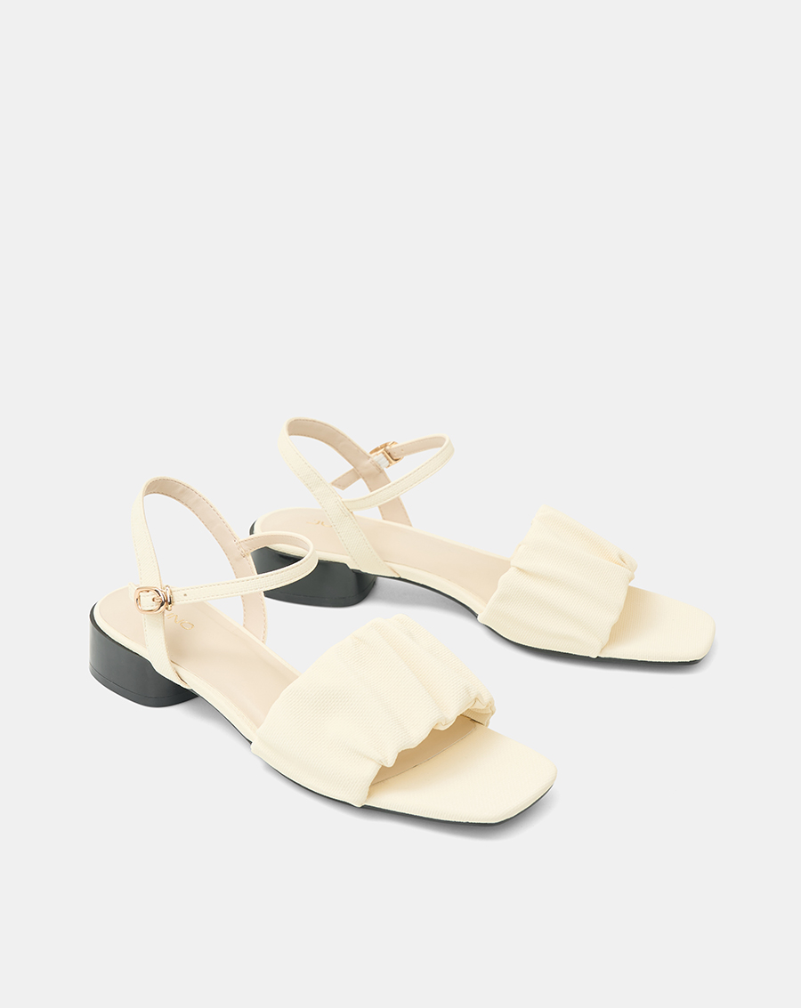 Giày Sandal Nữ 3cm Thời Trang JUNO Quai Ngang Bèo Nhún SD03070