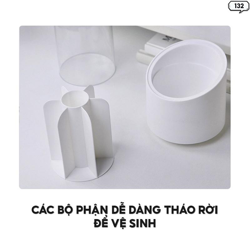 Hộp Đựng Cọ Trang Điểm Để Bàn Bằng Nhựa Có Nắp Đậy Trong Suốt Nhiều Màu Giá Rẻ 132