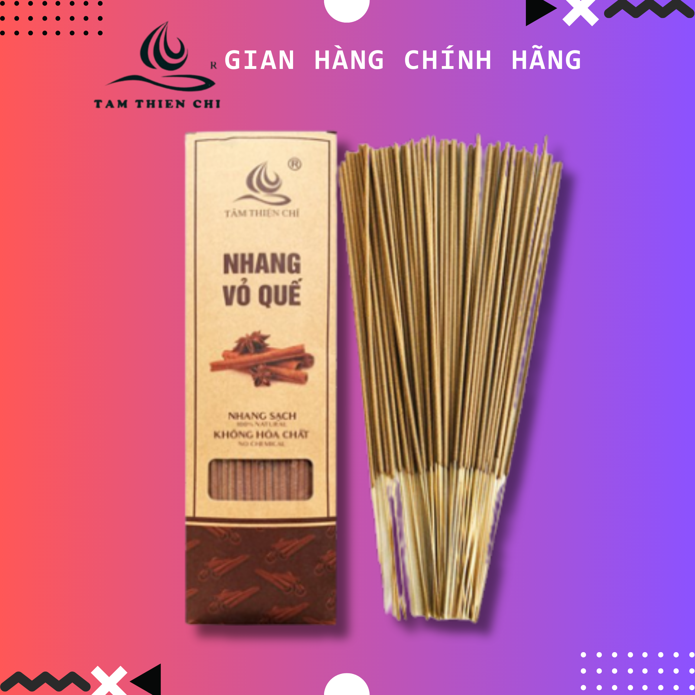 Nhang sạch Vỏ quế Tâm Thiện Chí hộp 260g