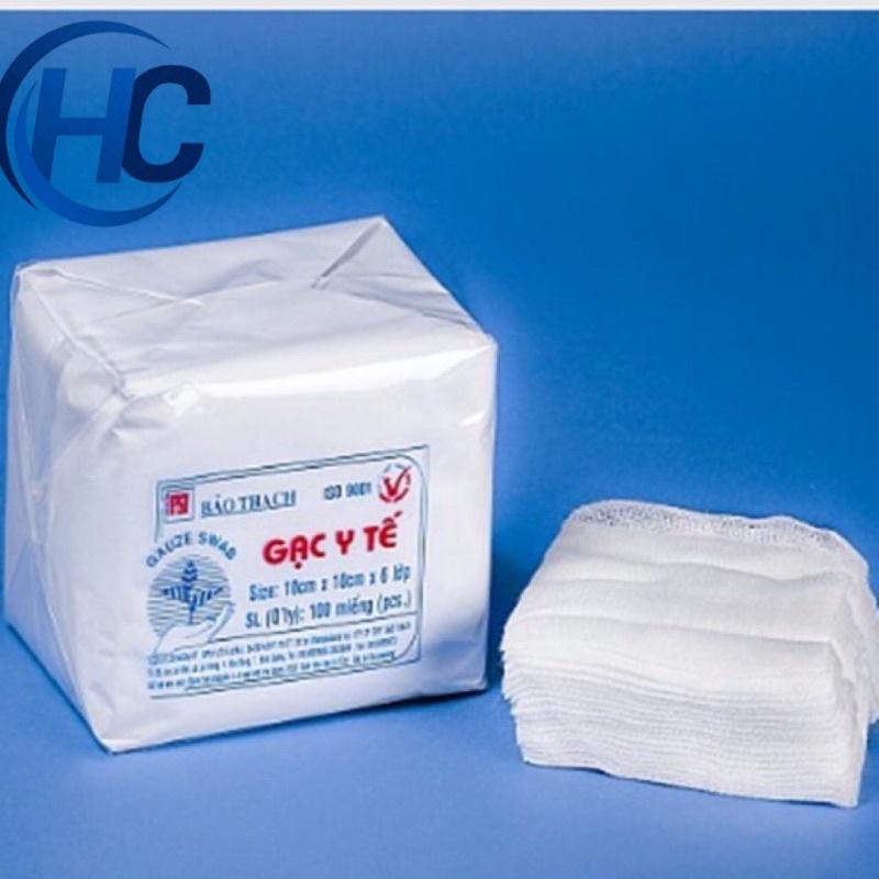 Gạc Y Tế Bảo Thạch (10cmx10cmx6 lớp) 100 miếng