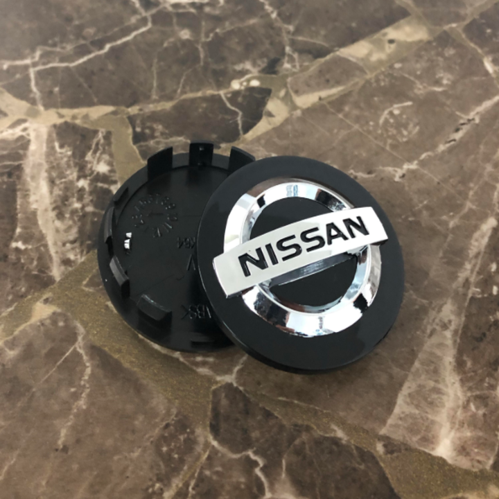Logo chụp mâm, ốp lazang bánh xe ô tô Nissan đường kính 54mm, chất liệu nhựa ABS