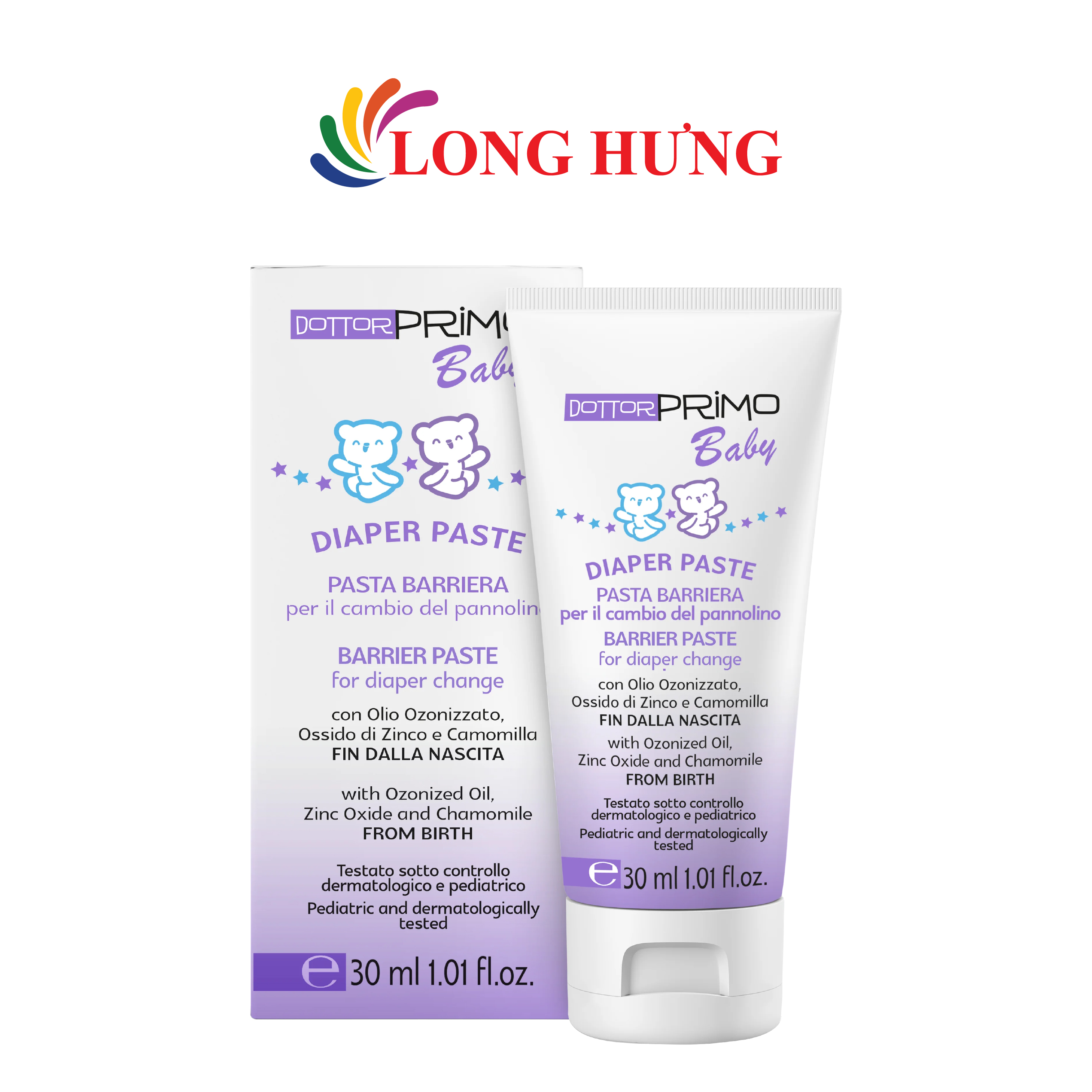 Kem bôi hăm Dottorprimo Baby Diaper Paste ngăn ngừa hăm tã cho bé (30ml) - Hàng chính hãng