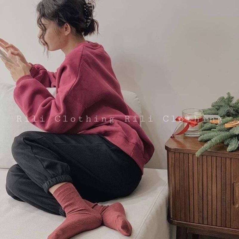 Quần jogger nhung