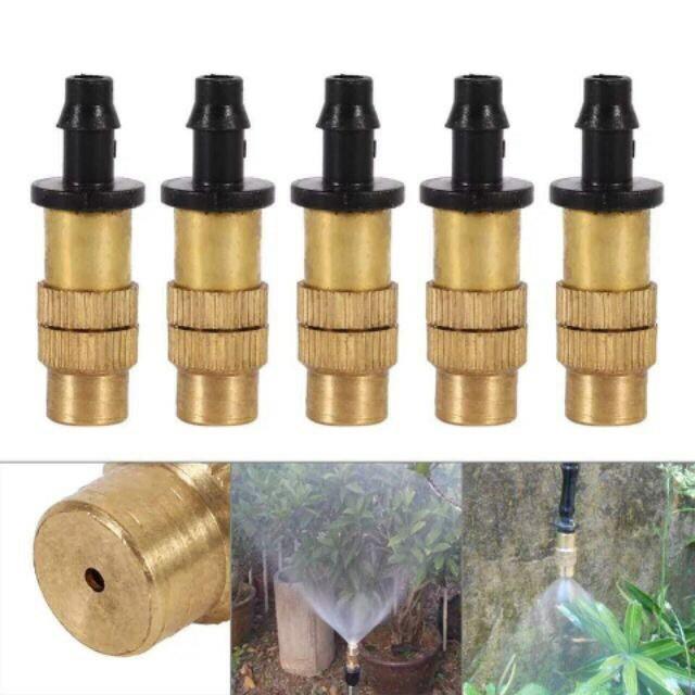 Bộ KIT Phun Sương Tưới Cây Tự Động gồm 20 Béc Bằng Đồng Cao Cấp kèm 20m Dây và đầy đủ phụ kiện