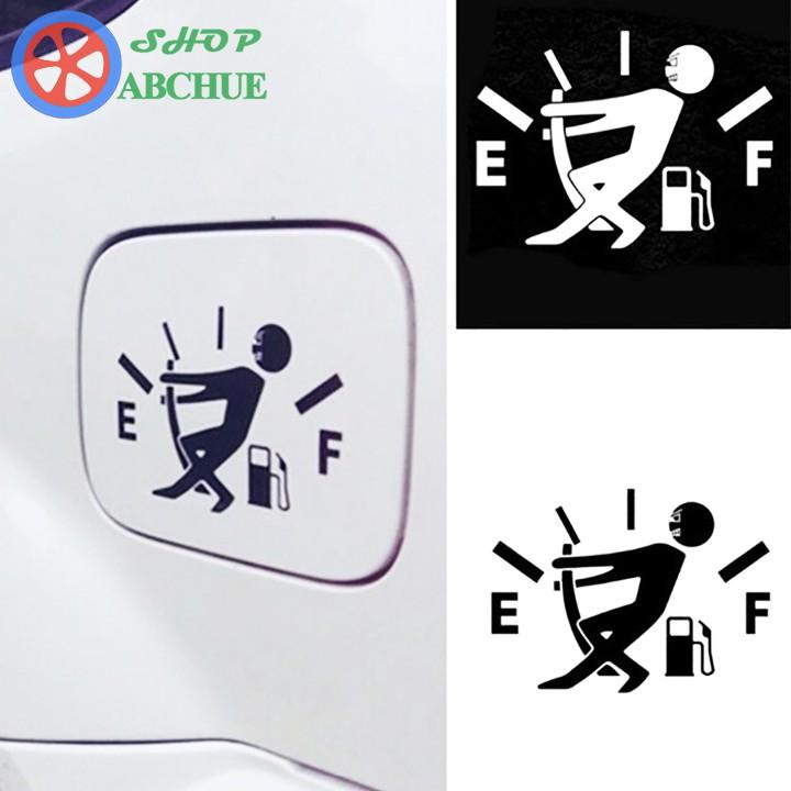 Decal Dán Nắp Bình Xăng Ô Tô Xe Hơi
