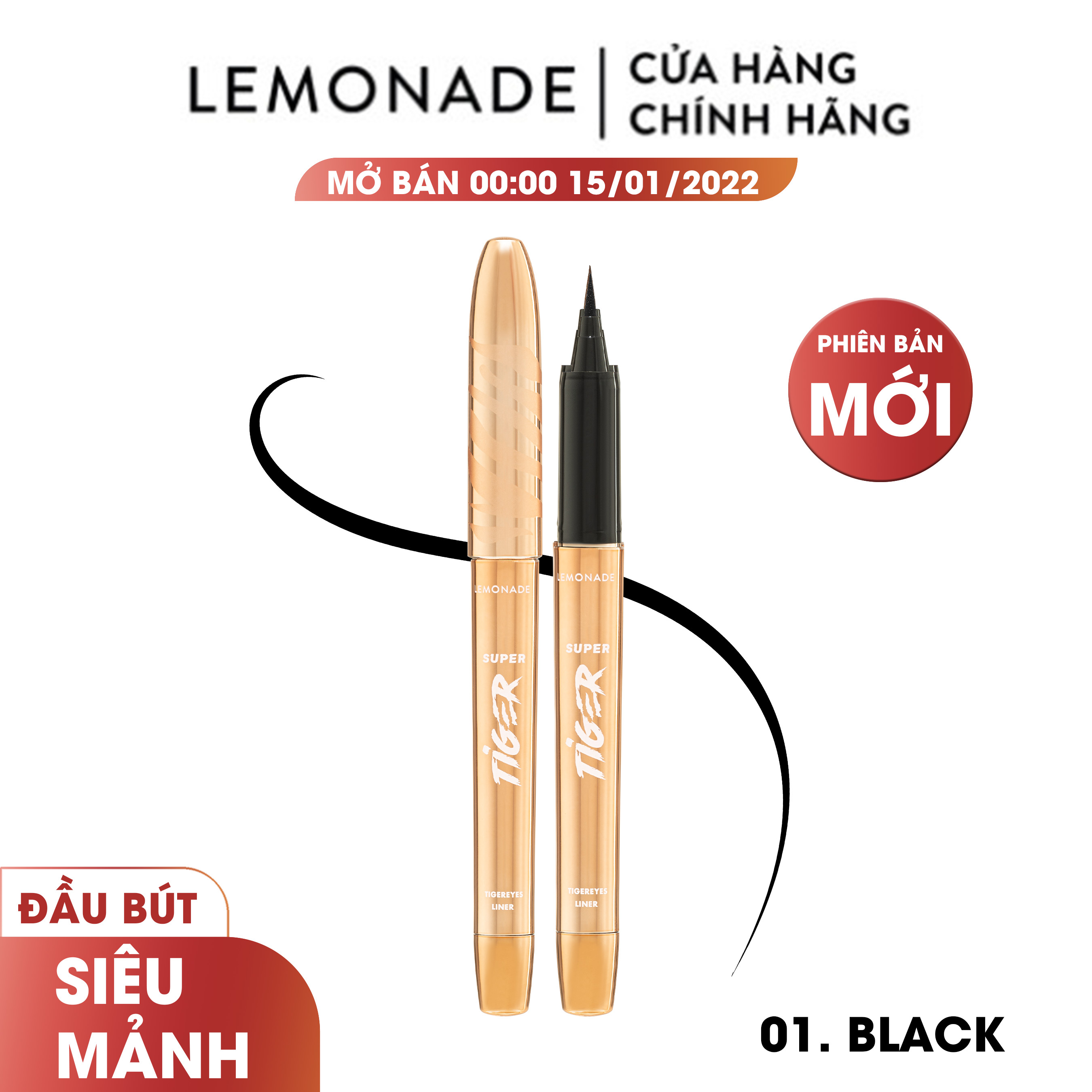 Bút kẻ mắt siêu mảnh Lemonade SuperTiger Micro Eyeliner 1g