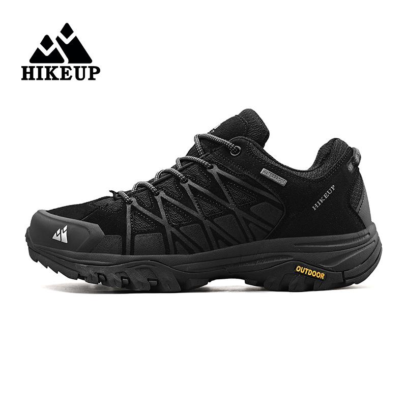 Giày đi bộ đường dài đi bộ đường dài cho nam giày trekking giày cắm trại giày cao đến mắt cá chân Color: Black Shoe Size: 44