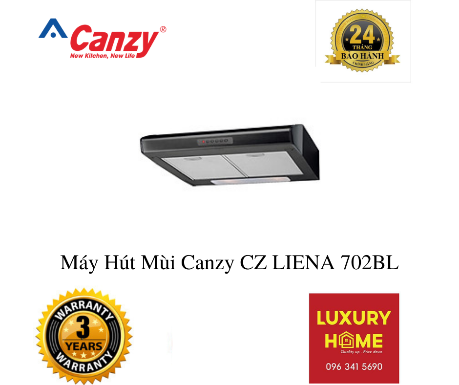 Máy Hút Mùi Canzy CZ LIENA 702BL hàng chính hãng