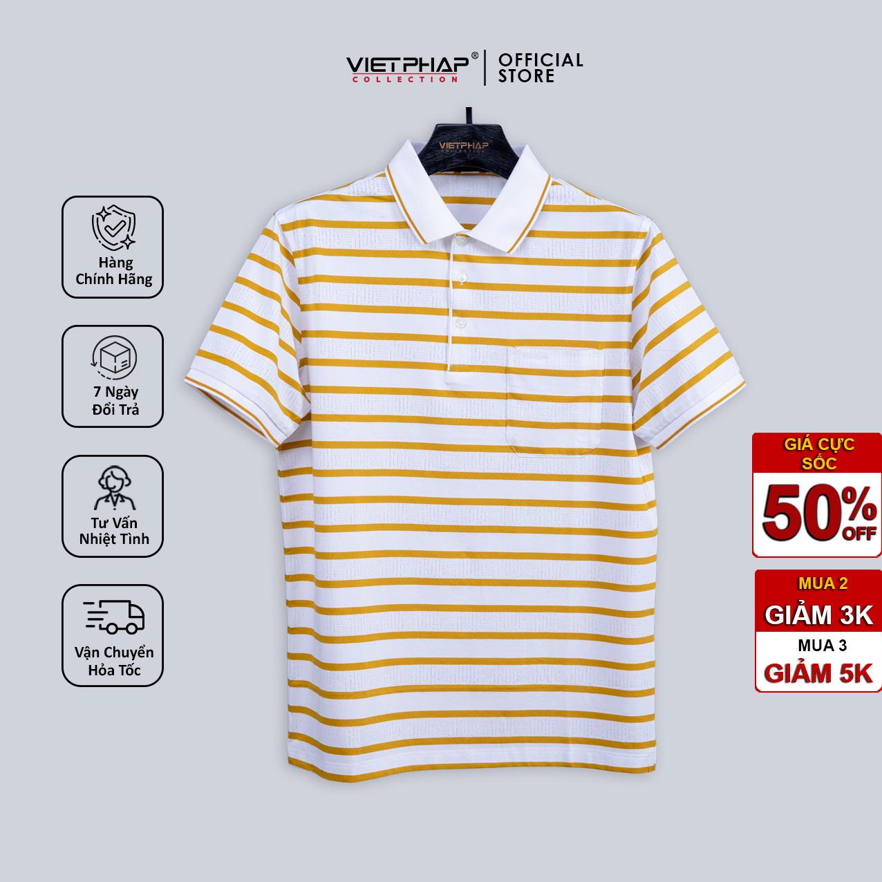 [SALE UP TO 50%] Áo Thun Dệt Cao Cấp VIỆT PHÁP/ Form Luxury- Chất liệu Cotton co giãn, thoáng mát 17181