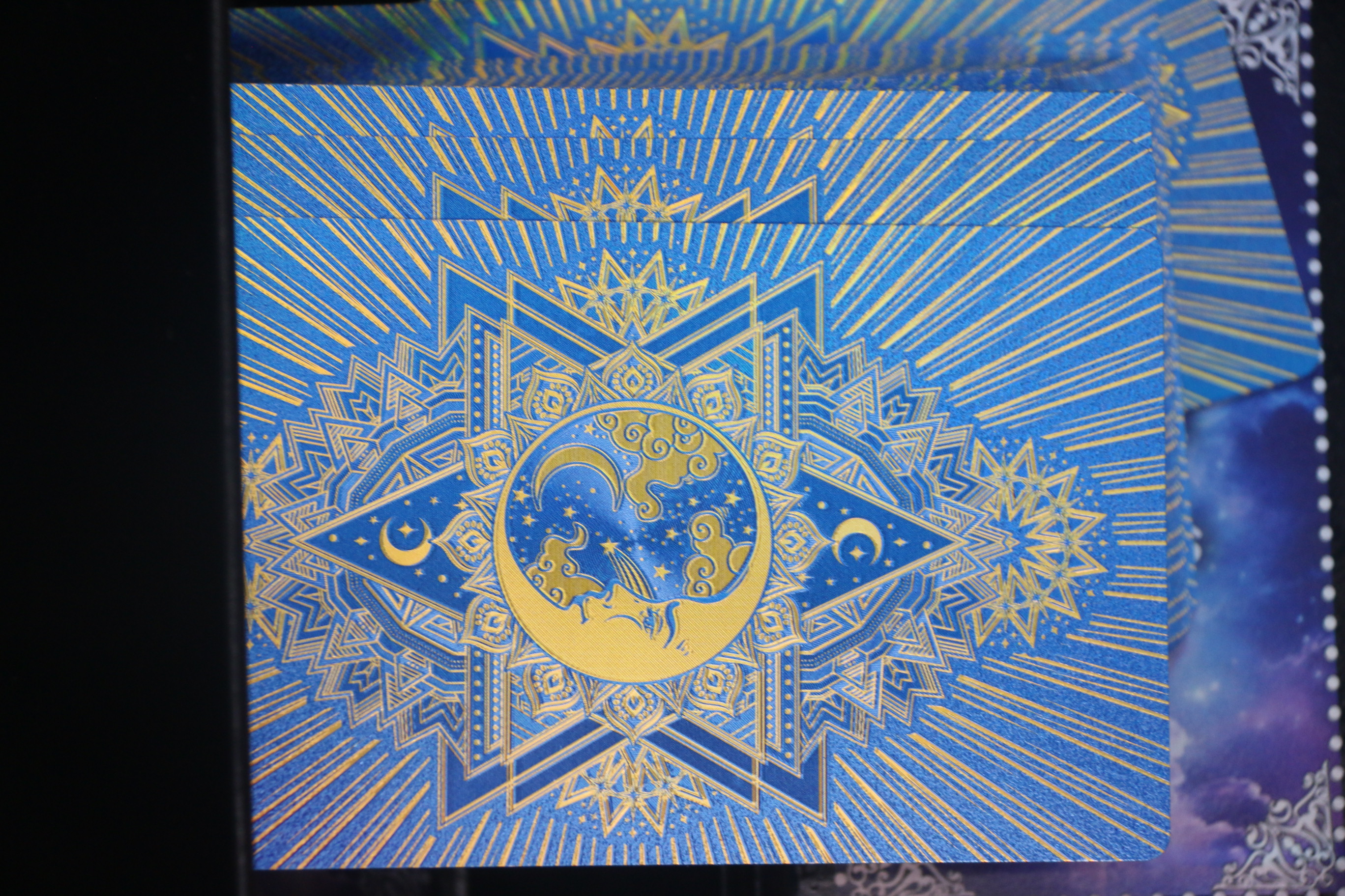 Bài tarot god foild xanh dương mạ kim