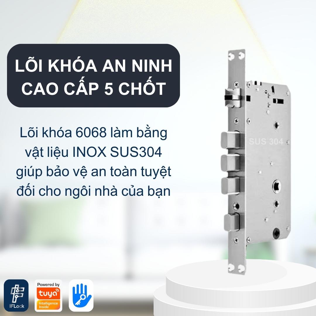 Khóa cửa vân tay thông minh IFlock Tuya A6FW