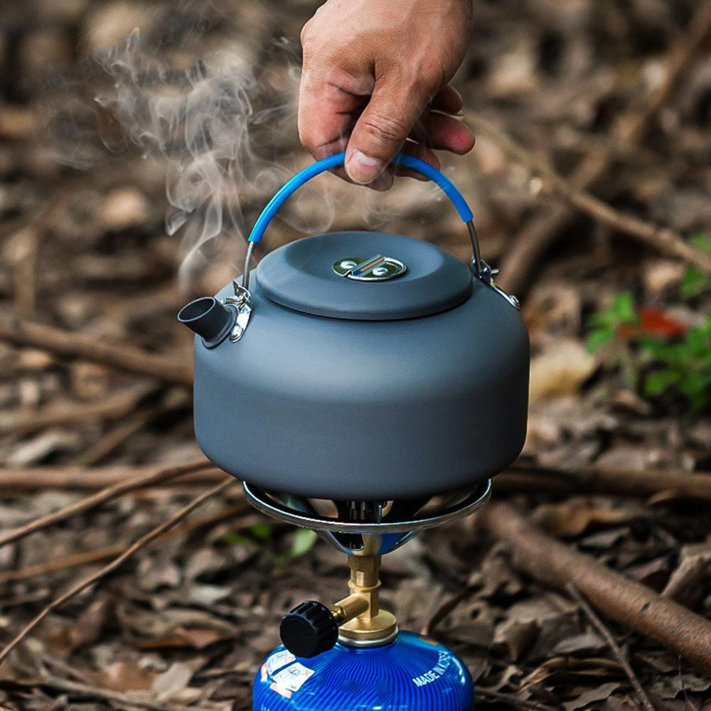 0.8L/1.4L Outdoor Lightweight Aluminum Teapot Kettle Coffee Pot for Camping Hiking Backpacking