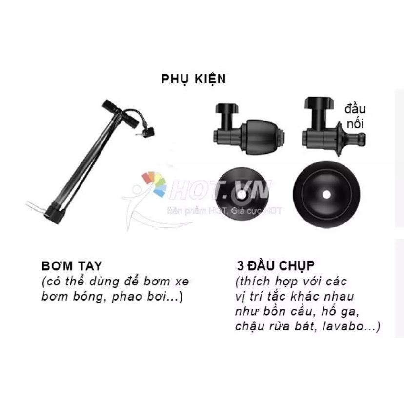 Súng Thông Tắc Cống, Bồn Cầu, Chậu Rửa Bát, Bồn Tắm - Khí Nén AGT Cực Mạnh 8kg +Tặng Kèm Bơm-Yumeshop94