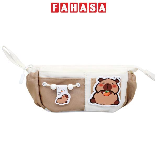 Bóp Viết Vải Capybara - Shunde 8140 - Màu Nâu