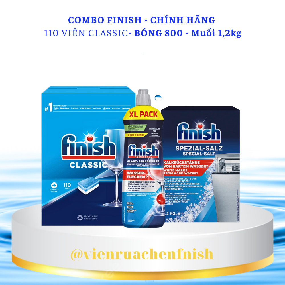 COMBO FINISH: VRB Classic 110 viên + Muối 1,2kg + Bóng 750ml