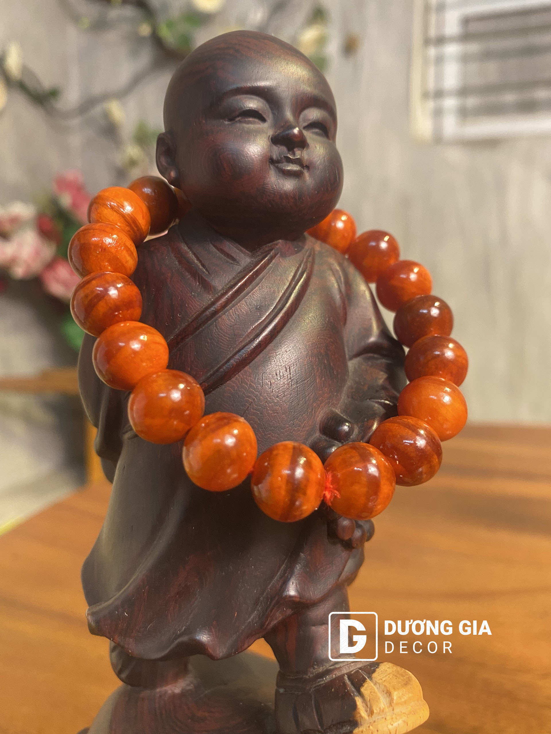 Vòng tay gỗ Huyết Long 10mm giá tận xưởng đã gồm hộp giấy tặng kèm viên rời không, cam kết chất lượng