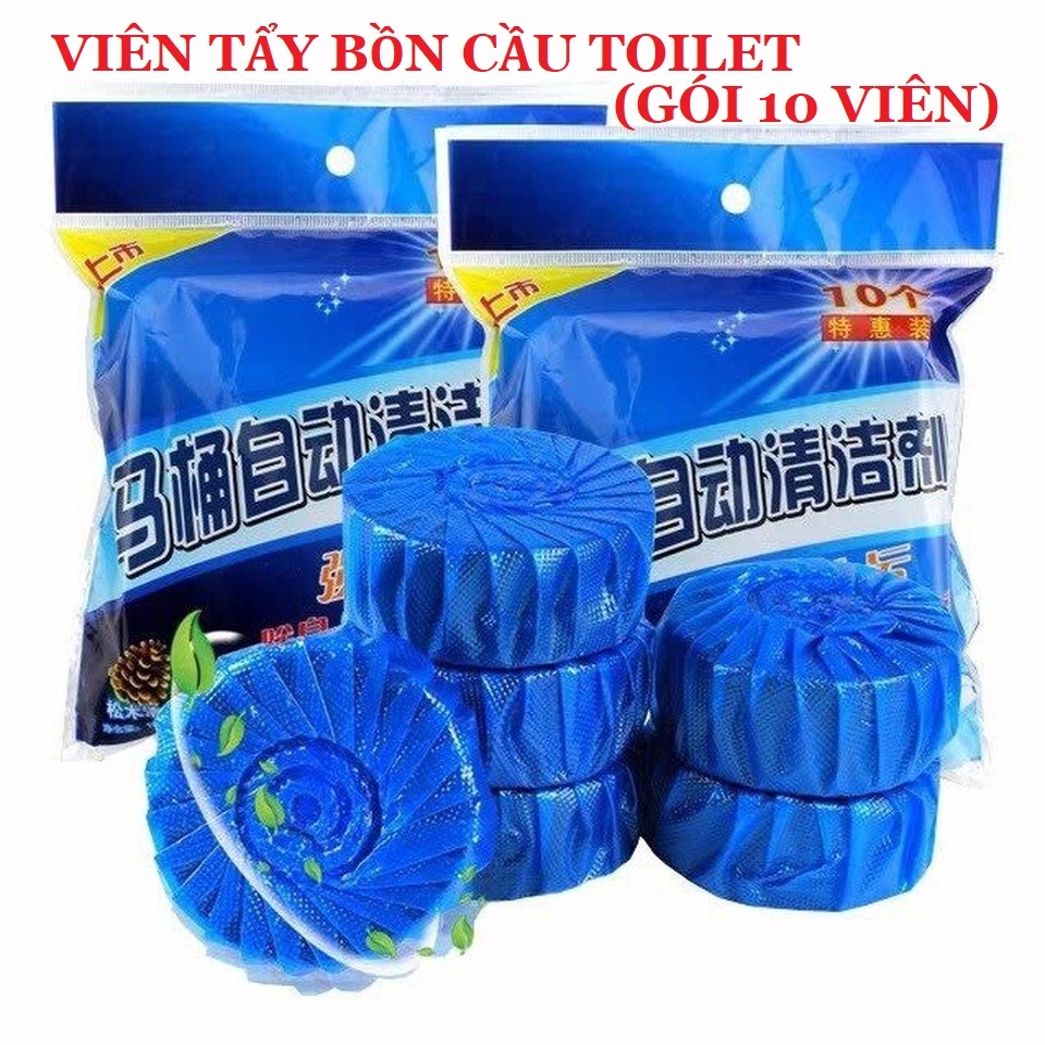 10 Viên Tẩy Bồn Cầu, Thả Bồn Cầu, Diệt Vi Trùng, Khử Mùi Nhà Vệ Sinh Tiện Dụng (1 Gói 10 Viên)