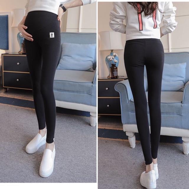 Quần legging bầu - mèo cotton len