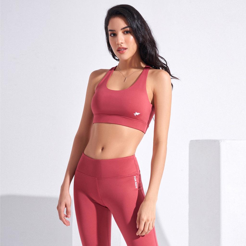 Set đồ tập Gym Yoga Running 9265 - Aó bra quai chéo, quần legging lưng cao, có đệm mút ngực đi kèm