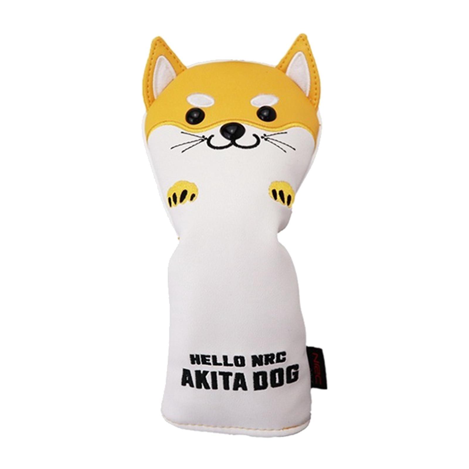 2pcs Durable Golf Driver Head Cover Woods +UT  Cute  Inu
